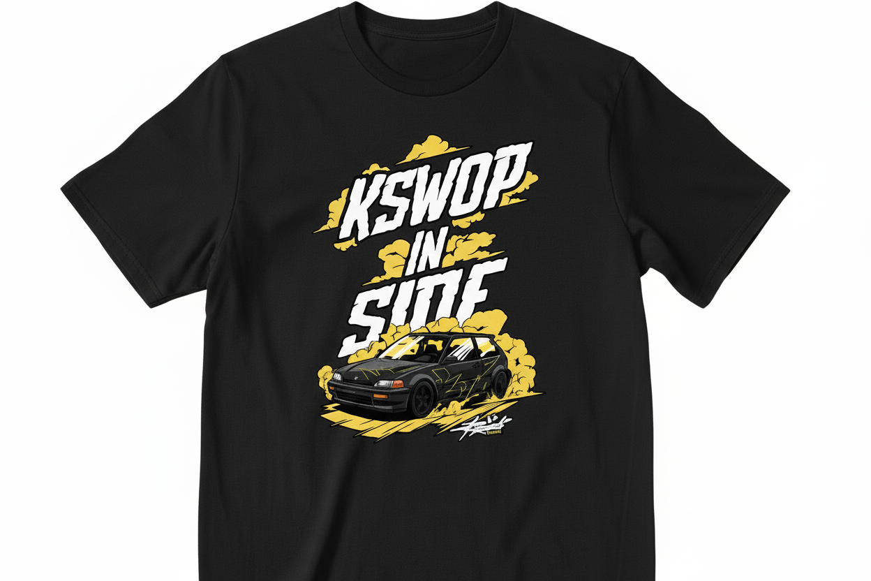 Black kswop - white background